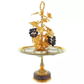 Менажница "Виноград" с чароитом